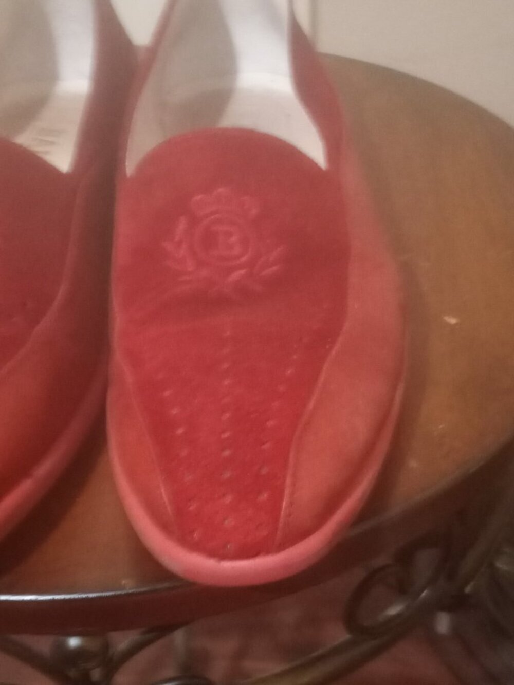 vtg 80s BALLY “Miles” burgundy Maroon Red suede and calf Slip-on Size 9M Siesta - Picture 9 of 12